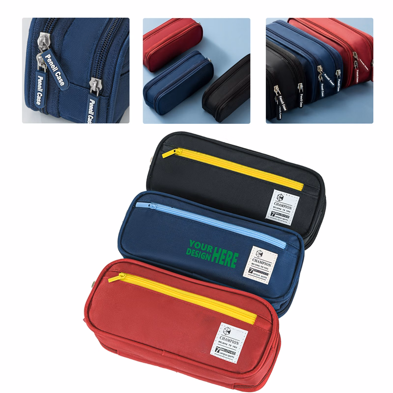 MOQ 50 Customizable Large Capacity Pencil Case for Students