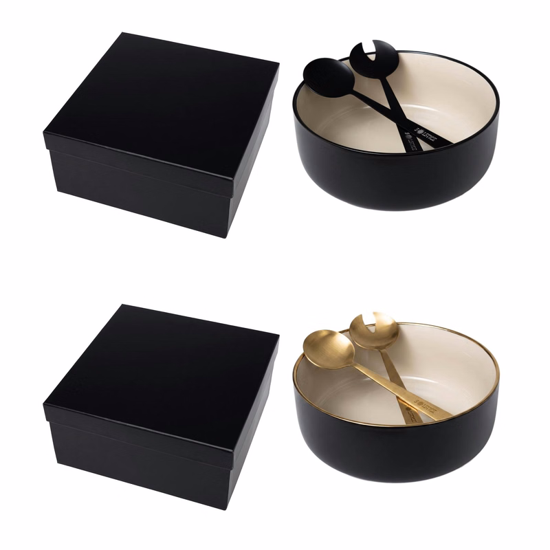 Solstice Porcelain Bowl And Serving Utensil Set