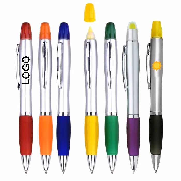 Curvy Pen with Highlighter