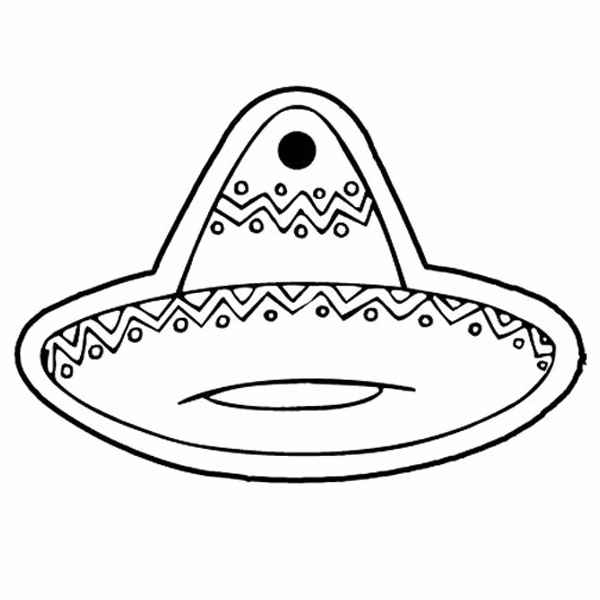 Sombrero 3 Key Tag - Spot Color