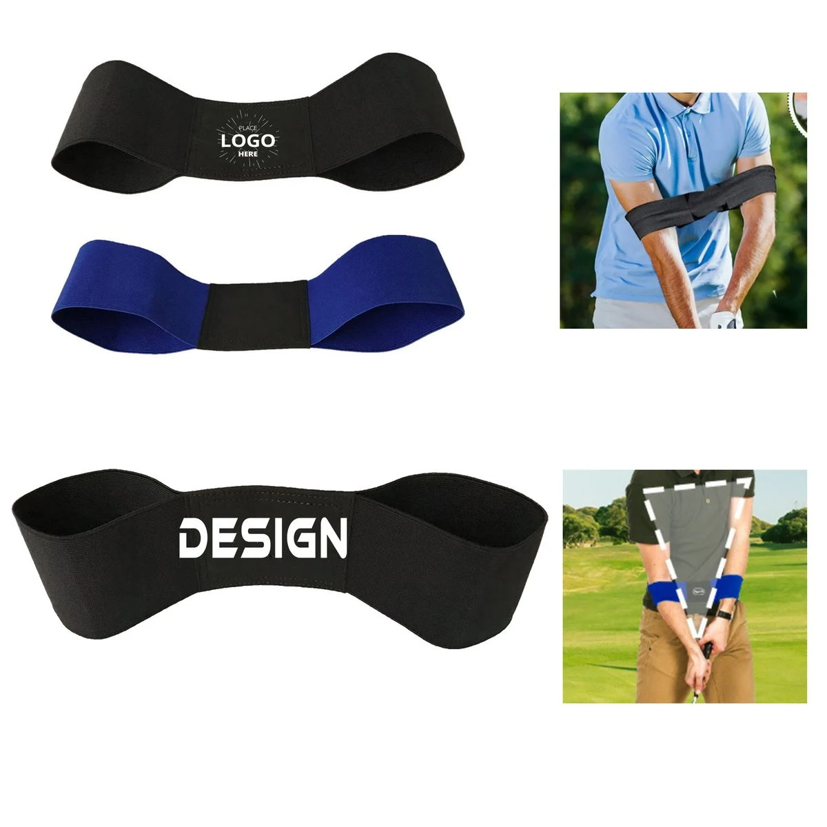 Durable Elastic Polyester Golf Hand Posture Correction Training Strap 1