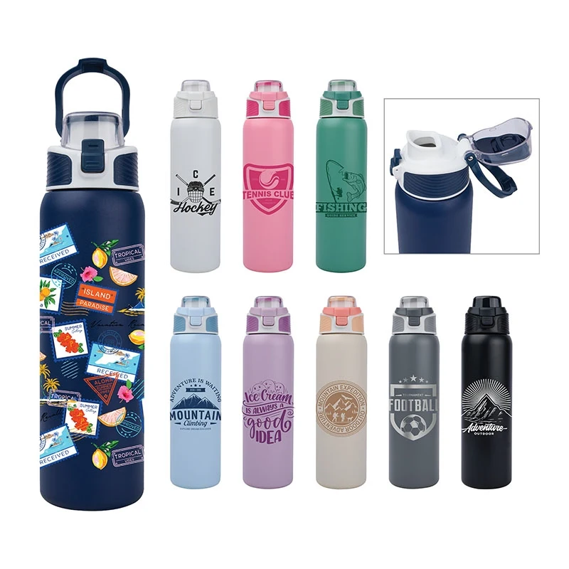 Brooke 28 oz. Double Wall, Stainless Steel Water Bottle, custom water bottle with logo imprint 1