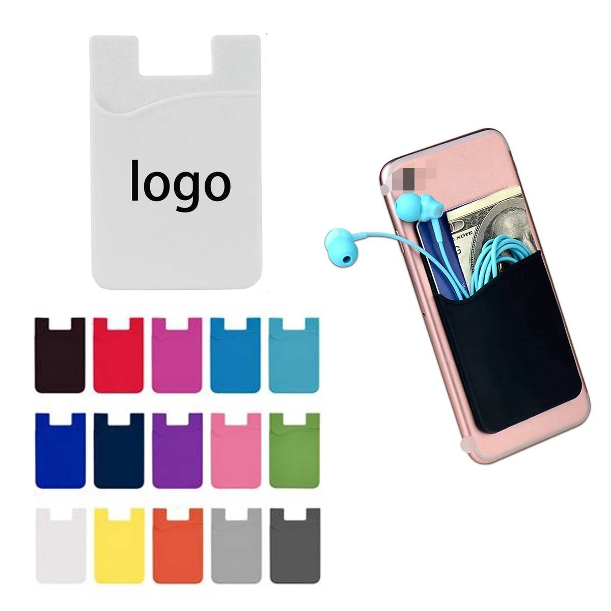 Silicone Stick-On Phone Wallet 1