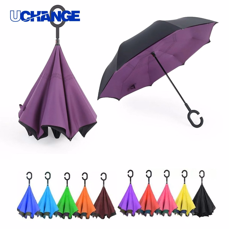 Car Reversible Double-Tier Straight Umbrella Rain Protection