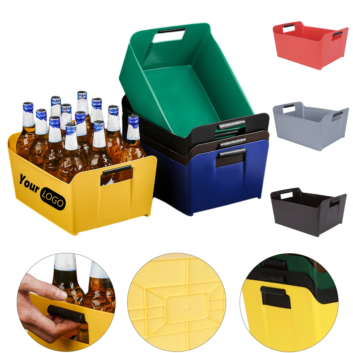 Plastic Square Beer Bottle Basket 1