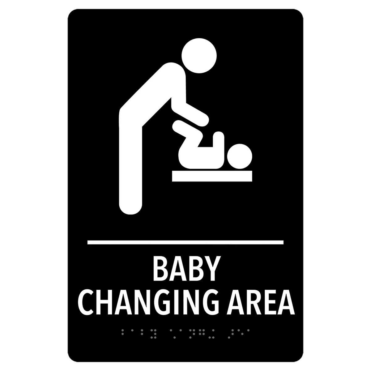 Baby Changing Area Pre-Designed ADA Sign 1