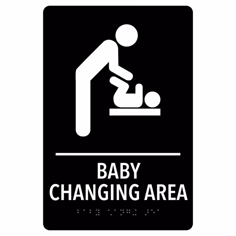 Baby Changing Area Pre-Designed ADA Sign