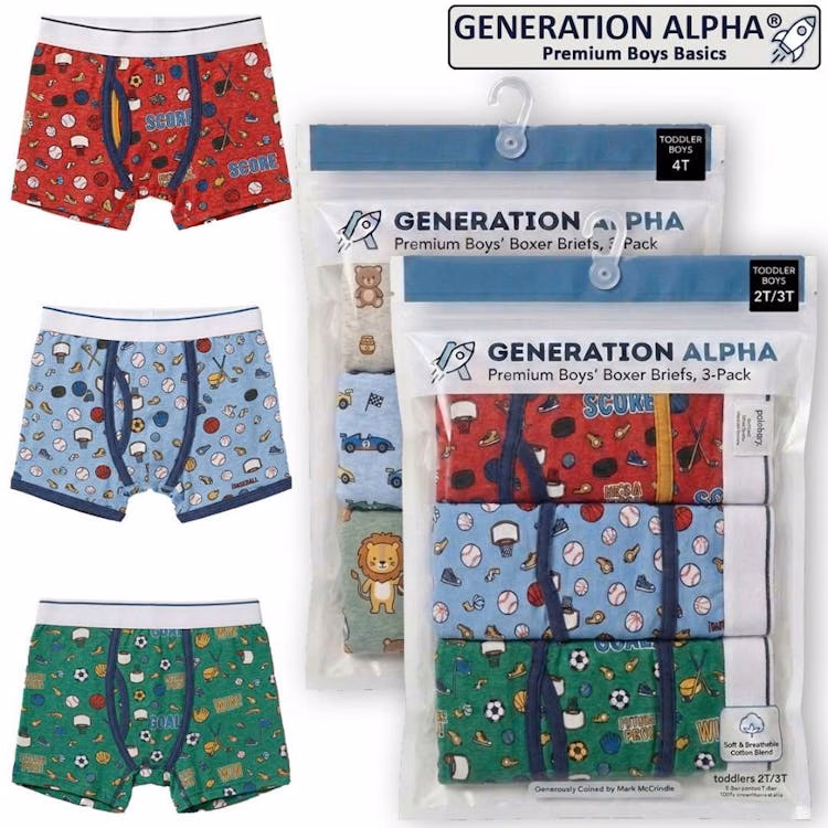 Toddler Boys' Boxer Briefs - 3 Pack Size 2T-4T