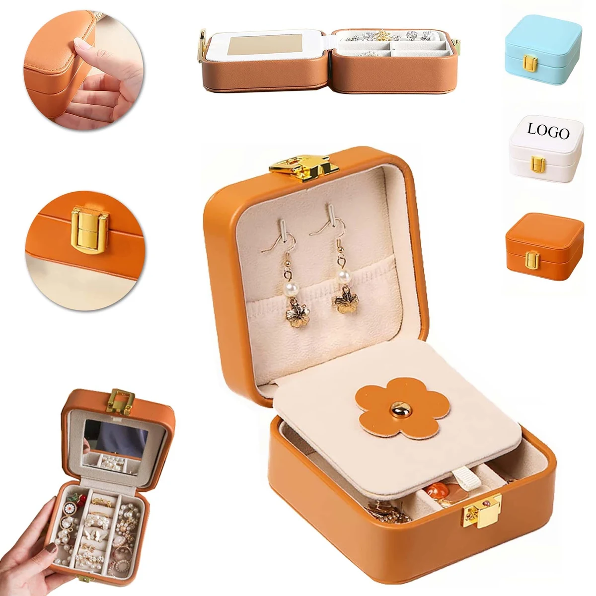 Mini Jewelry Box & Makeup Mirror 1