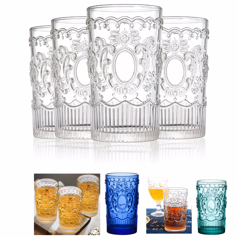 12OZ Vintage Drinking Glasses
