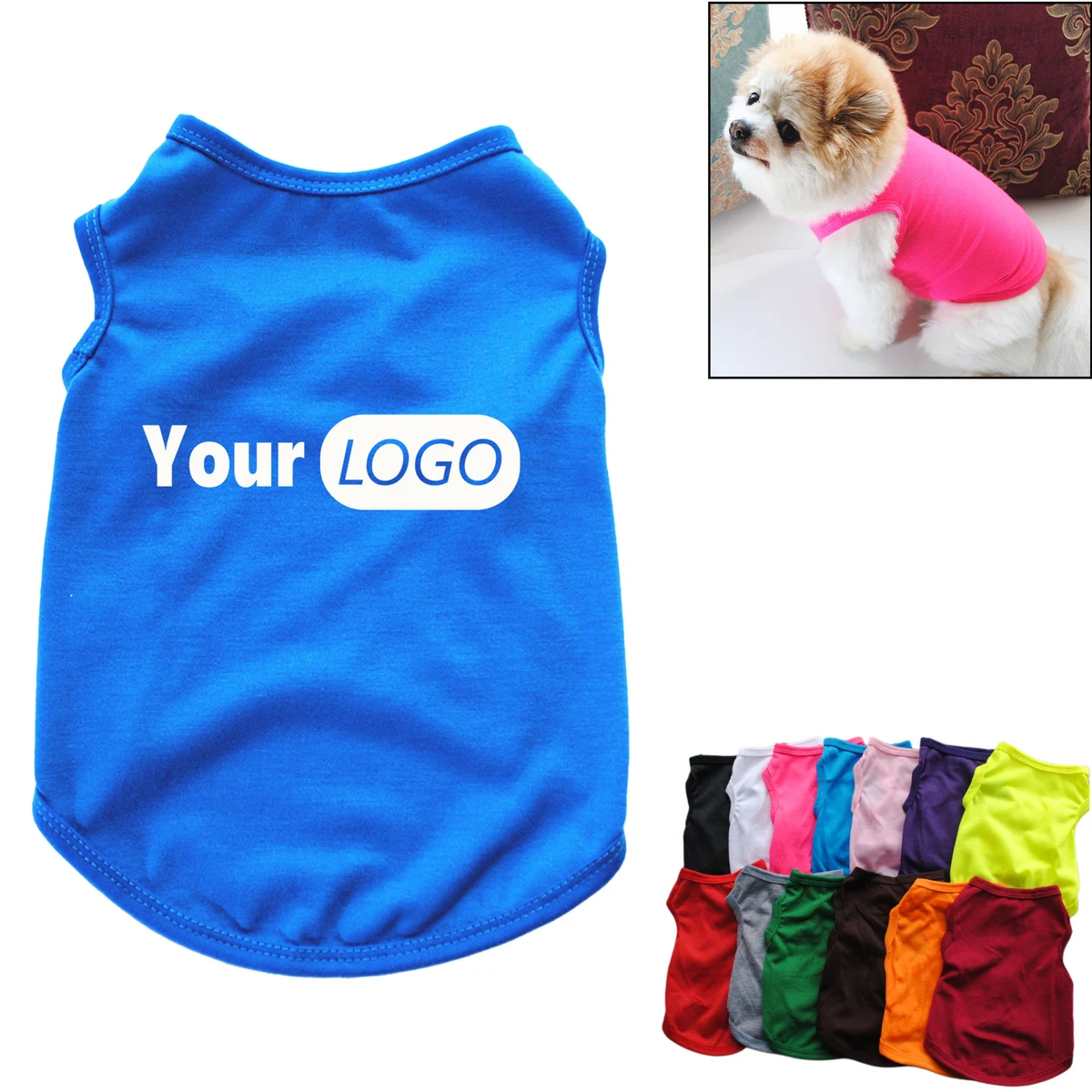 Solid Color Dog Shirt 1