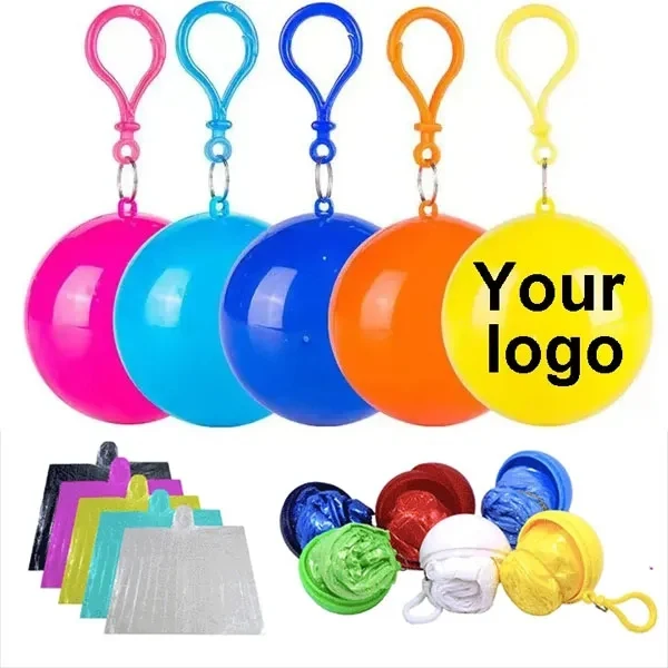 Disposable Emergency Rain Ponchos Ball 1