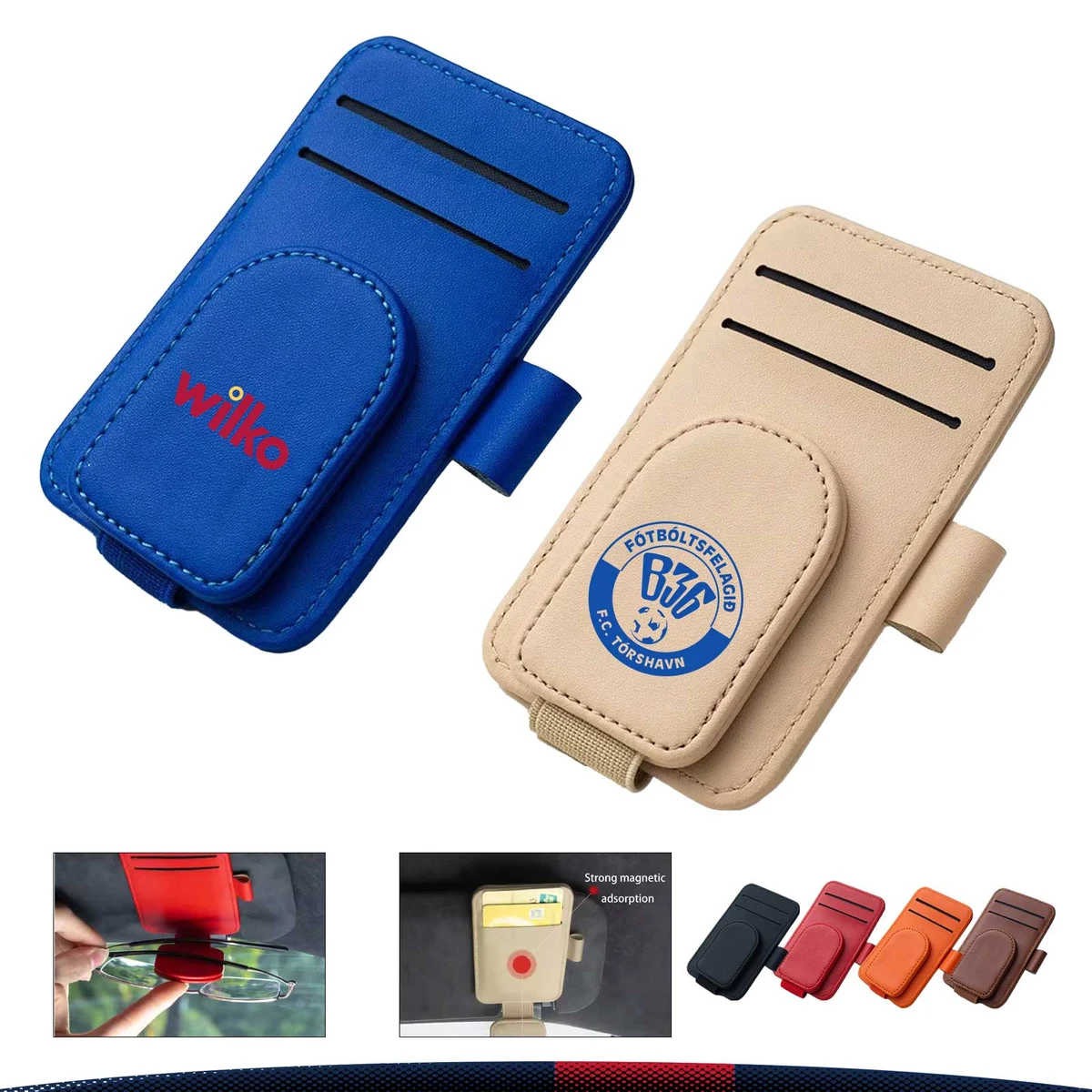 Andi PU Leather Car Eyeglasses Clip 1