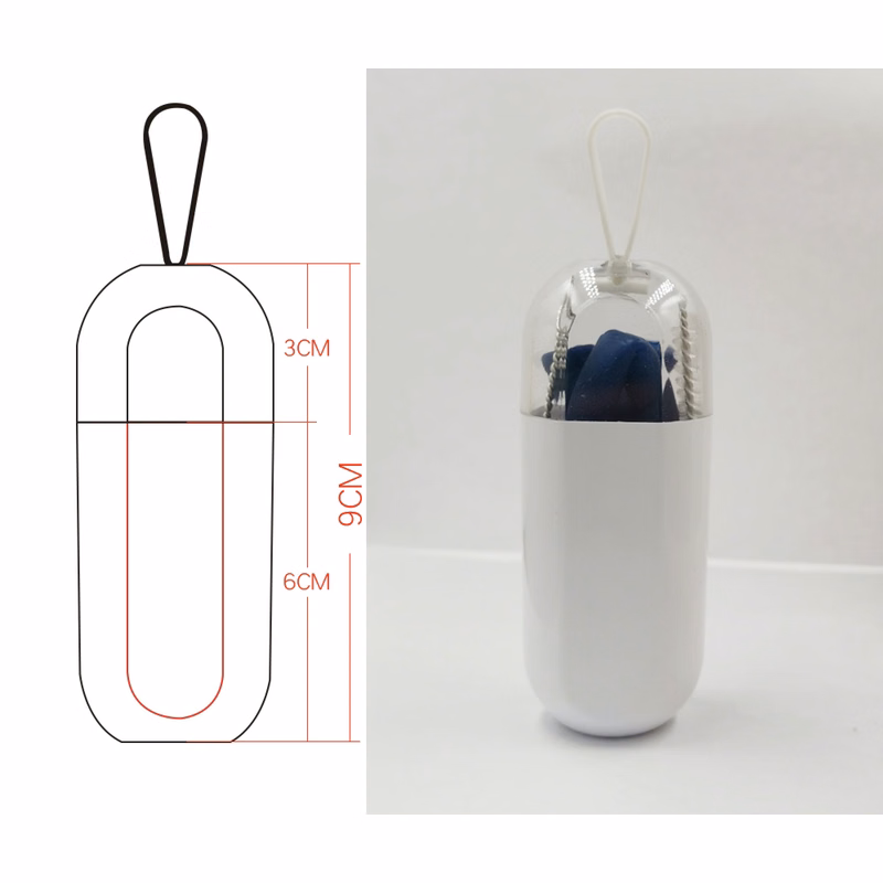 Collapsible Silicone Straws Kit, Free Shipping!