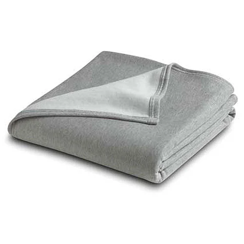 Heather Gray Oversized Jersey Fleece Throw Blankets 1