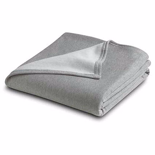 Heather Gray Oversized Jersey Fleece Throw Blankets