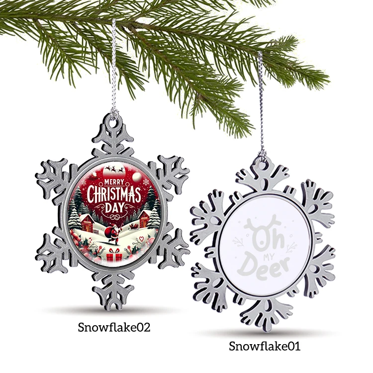 Free Shipping Zinc Alloy Snowflake Ornament 1