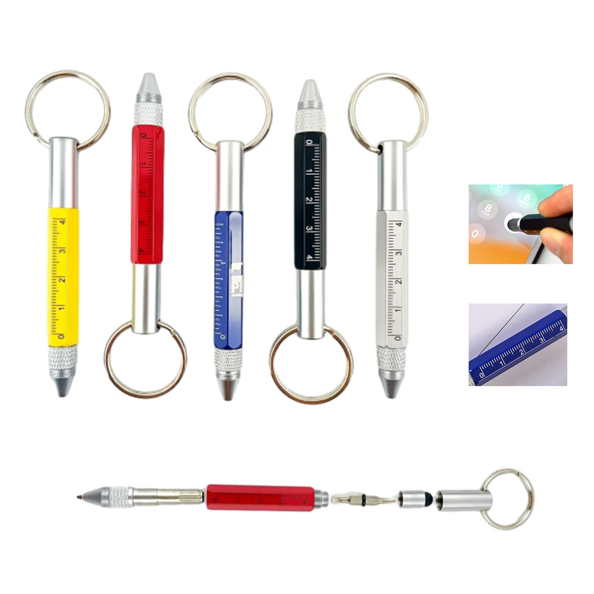 Multifunctional Six In One Tool Pen With Ballpoint Pen 1