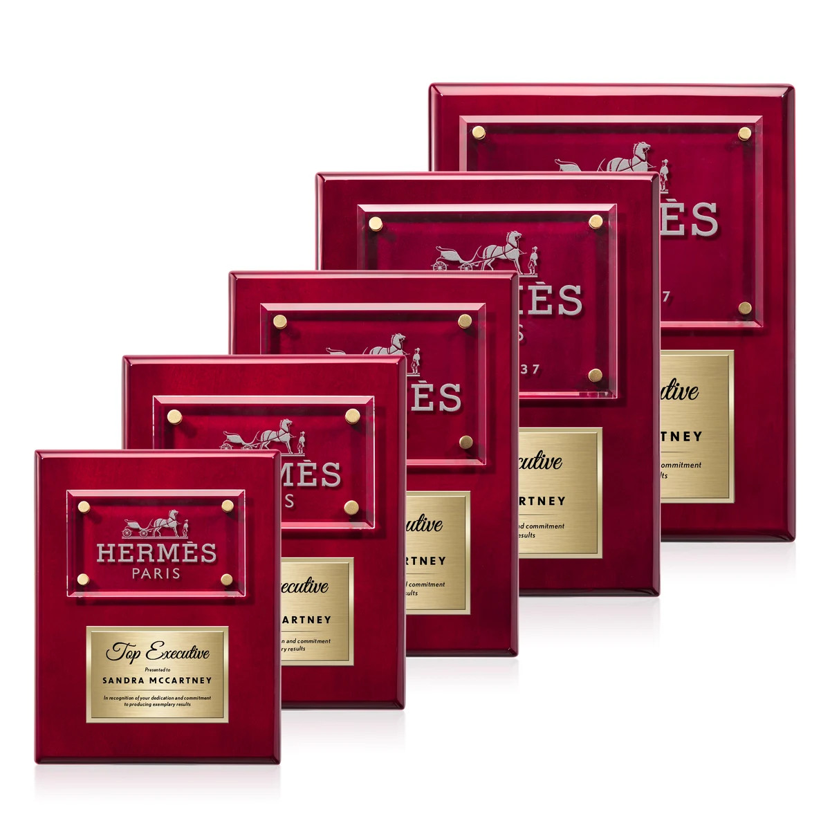 Gossamer Plaque - Rosewood/Gold 1