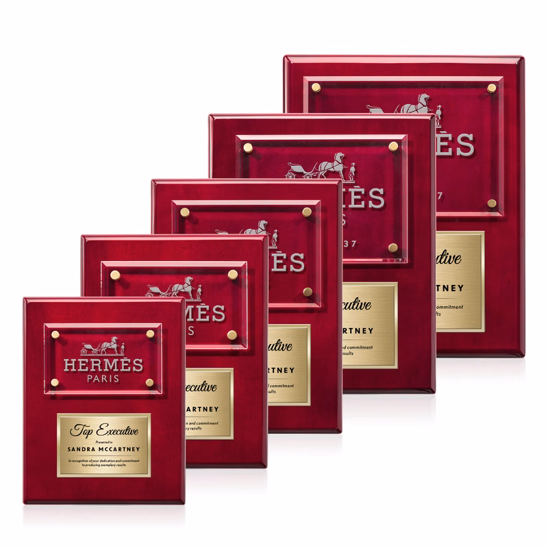 Gossamer Plaque - Rosewood/Gold