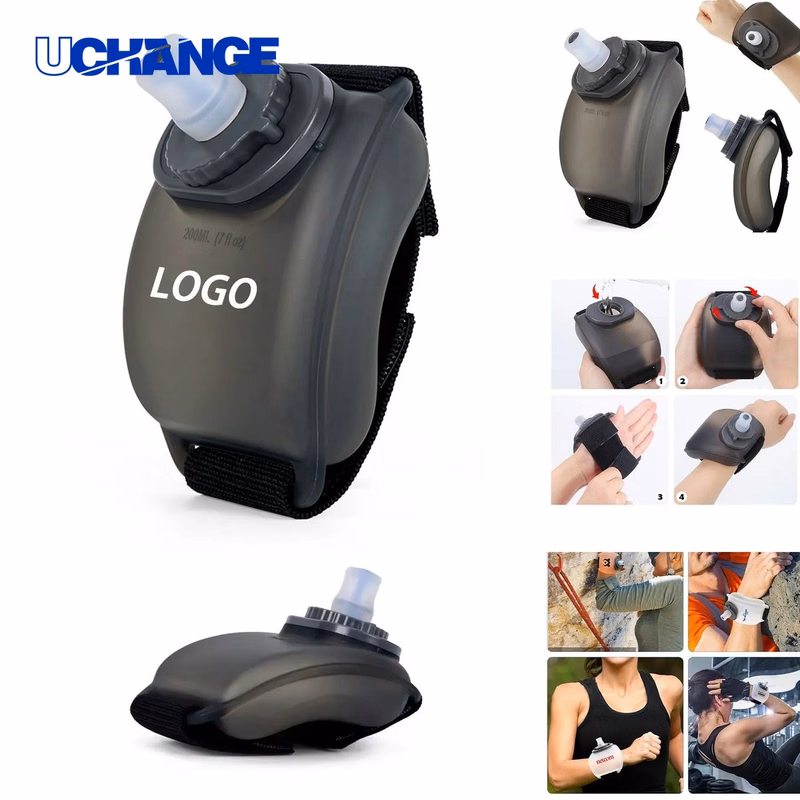 7oz Silicone Wrist Water Bottle Wearable Hydration for Sports