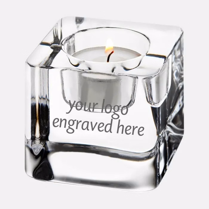 Crystal Ice Cube candle holder