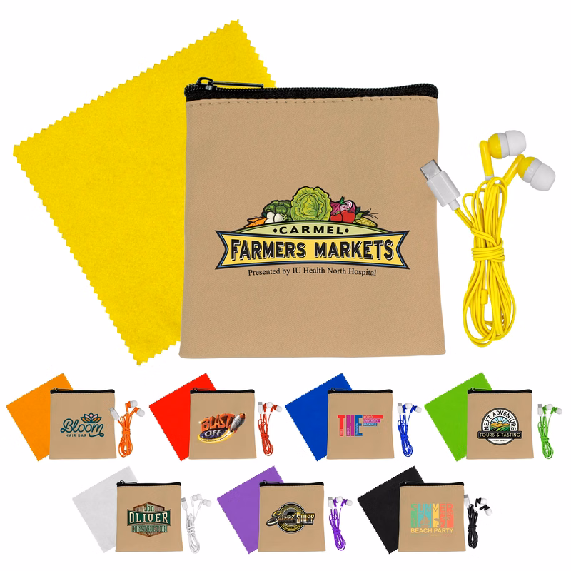 Executive Cloth & Ear Bud Set