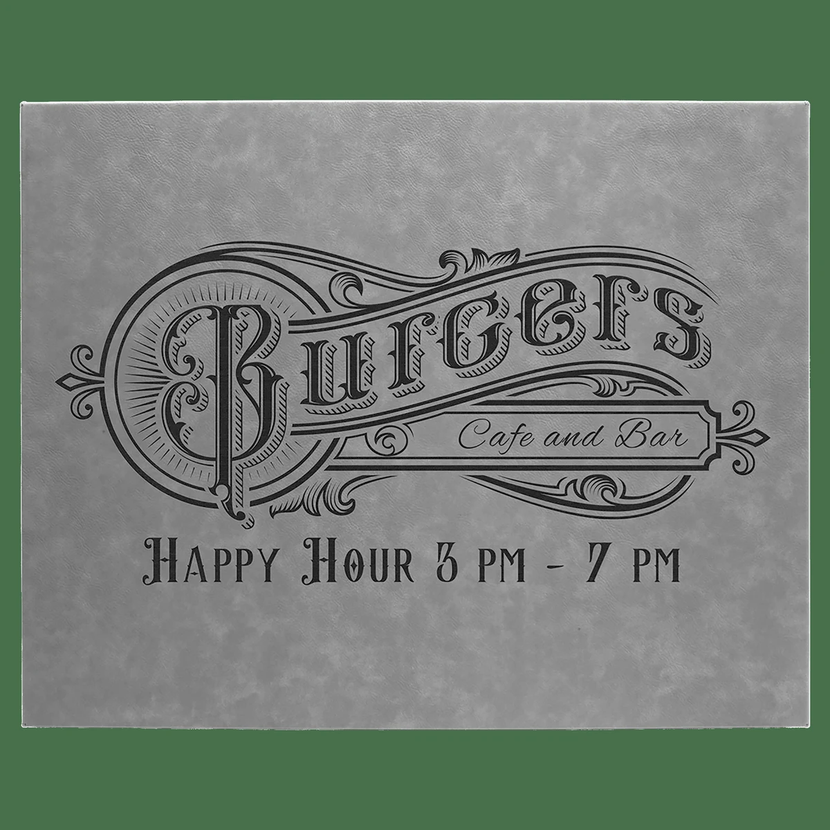 16" x 20" Gray Leatherette Wall Decor with Sawtooth Hanger 1