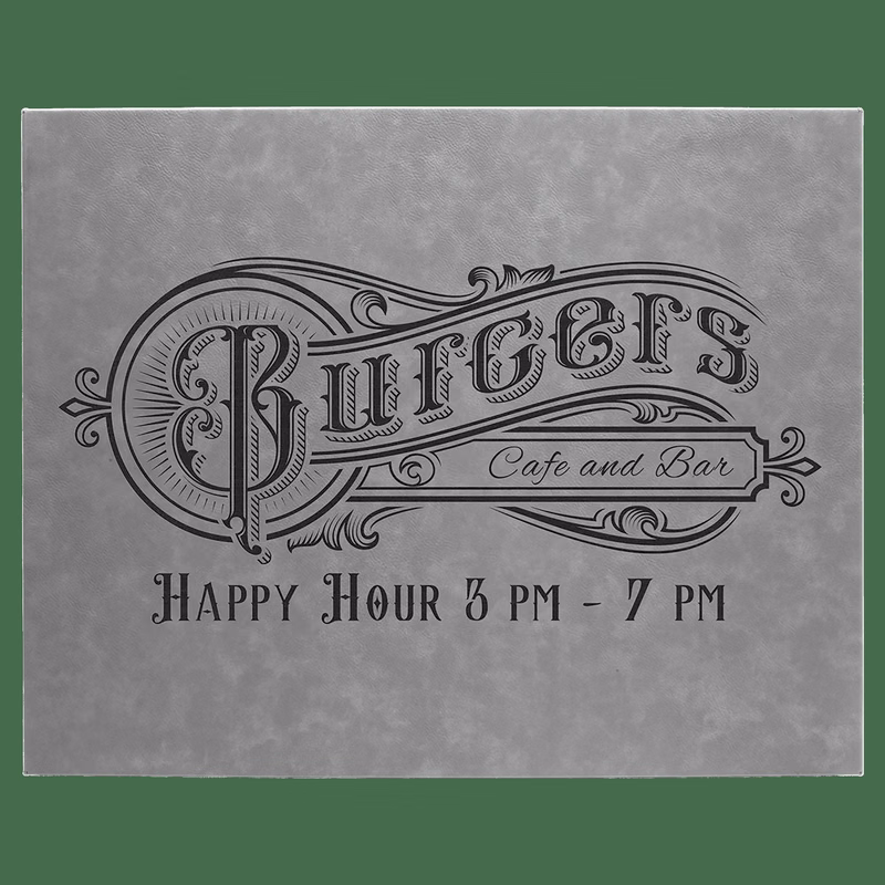 16" x 20" Gray Leatherette Wall Decor with Sawtooth Hanger