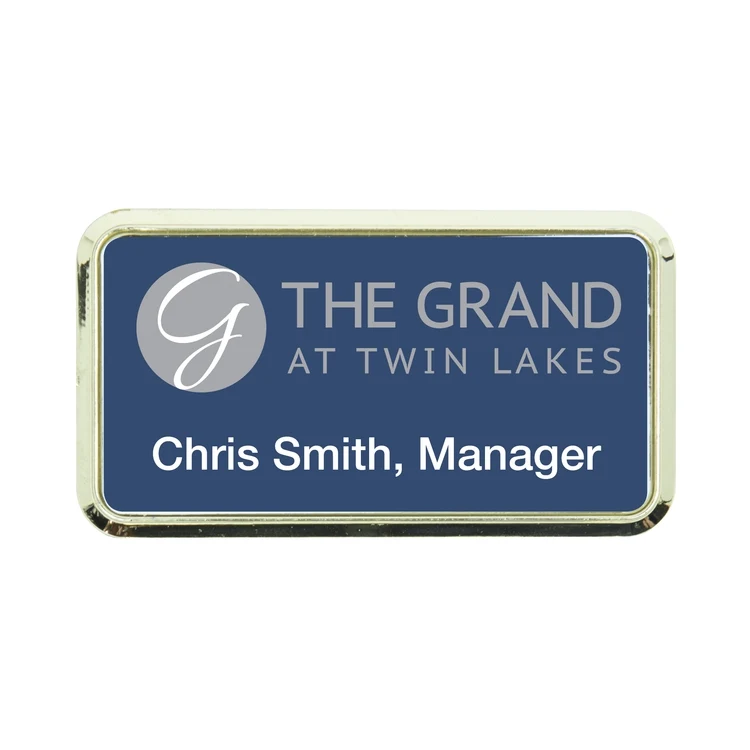 Plastic Framed Badges Rounded Corners (1.5"X3") (Full Color) 1
