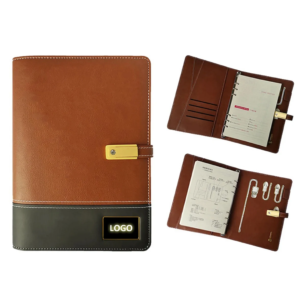 Diary Notebook w/Power Bank and USB Flash Drive 1
