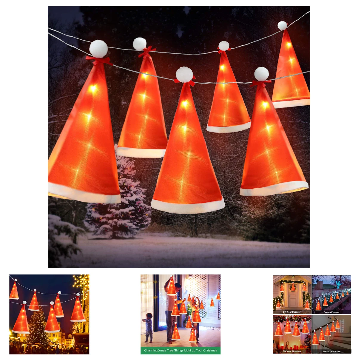 Christmas Santa Hat Light Decoration 1