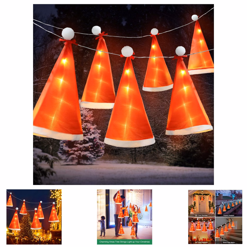 Christmas Santa Hat Light Decoration