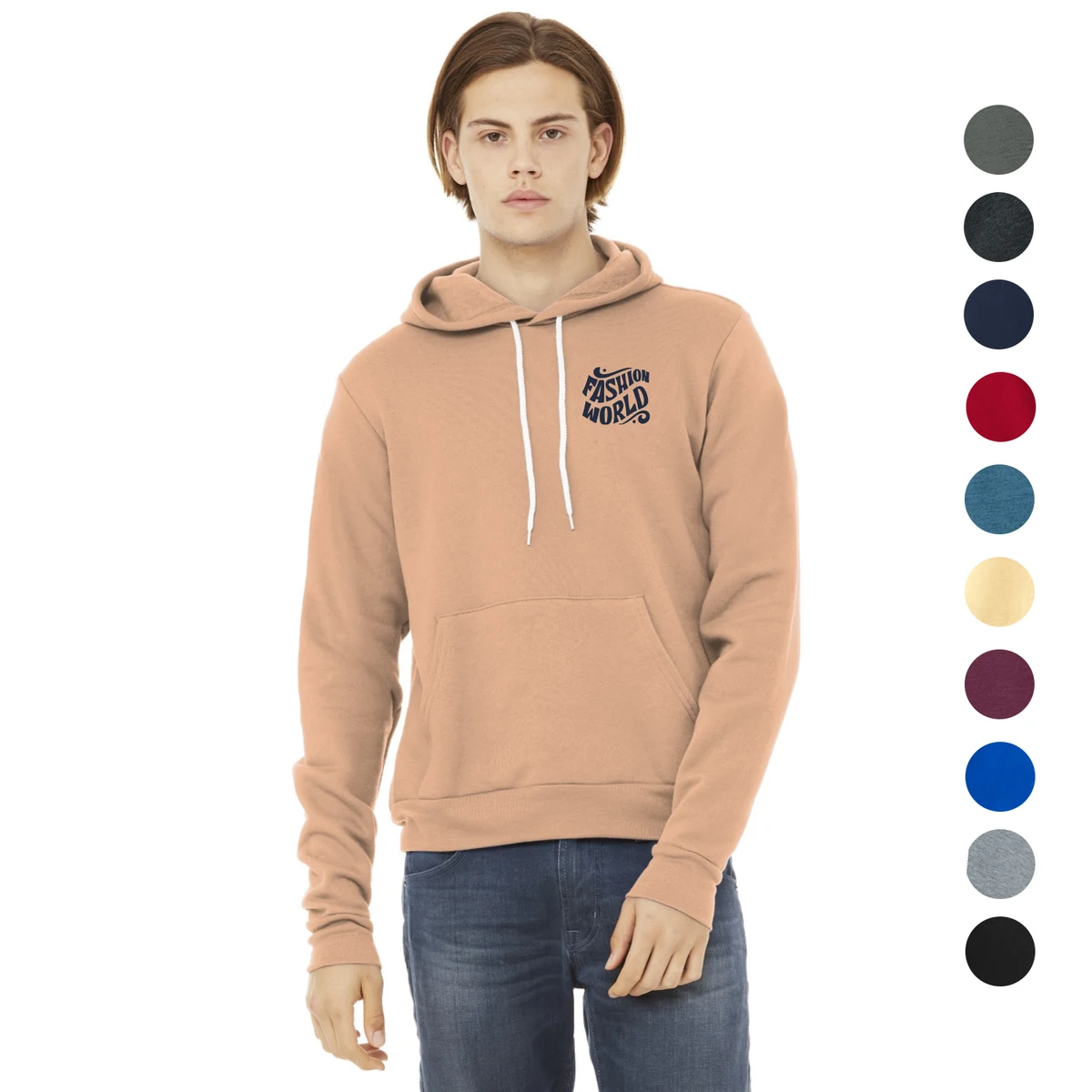 BELLA+CANVAS Unisex Sponge Fleece Pullover Hoodie 7 oz. 1