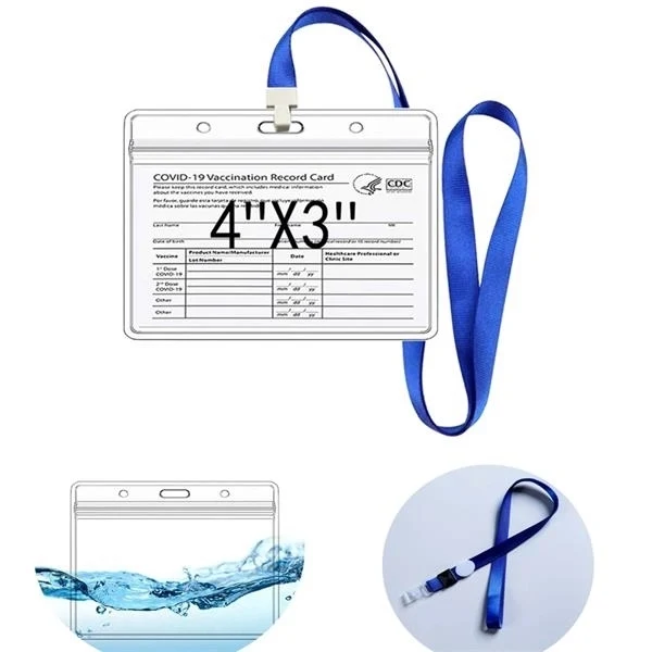 Waterproof CDC Vaccination Card Protector 4 X 3 in 1