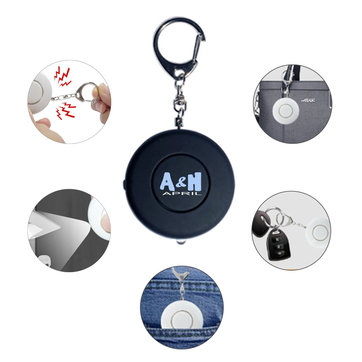 Round Alarm Key Chain 1