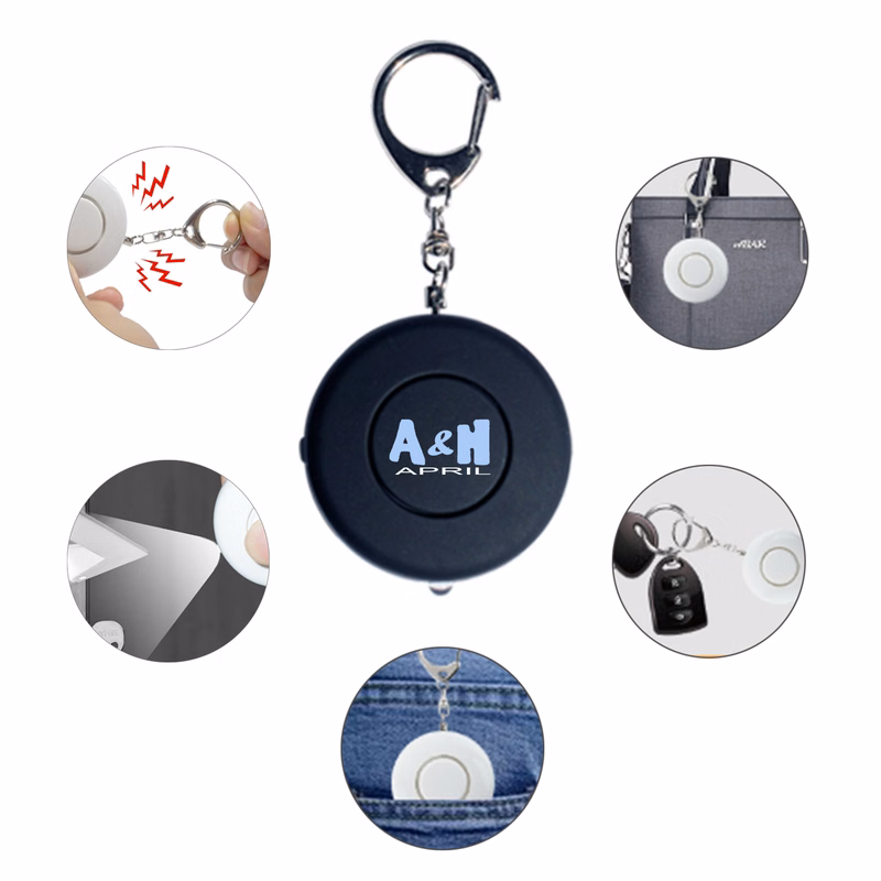 Round Alarm Key Chain