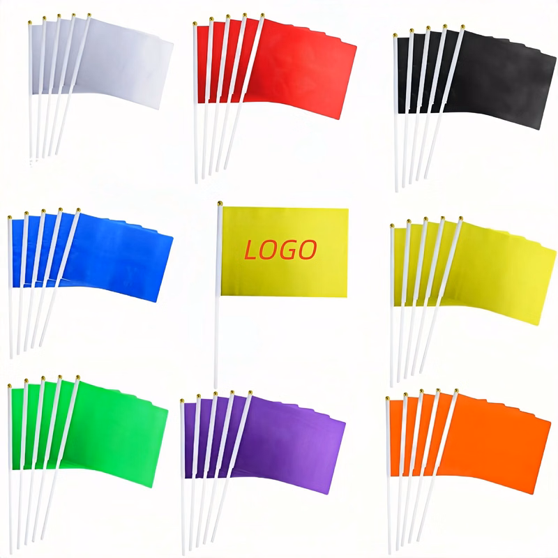 Plain Color Small Stick Flags