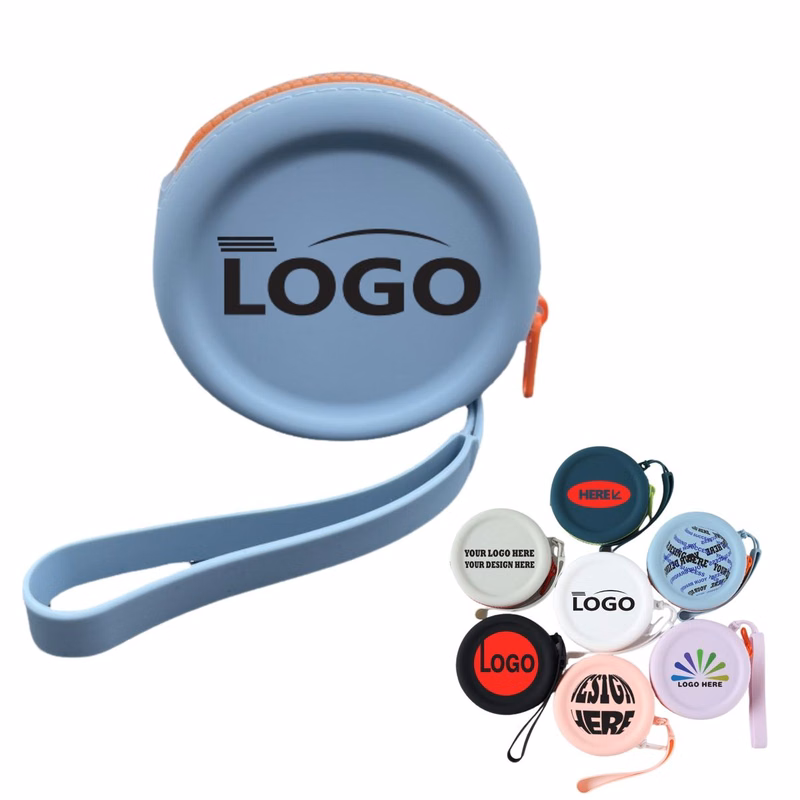 Round Silicone Coin Pouch Storage Bag with Custom Logo