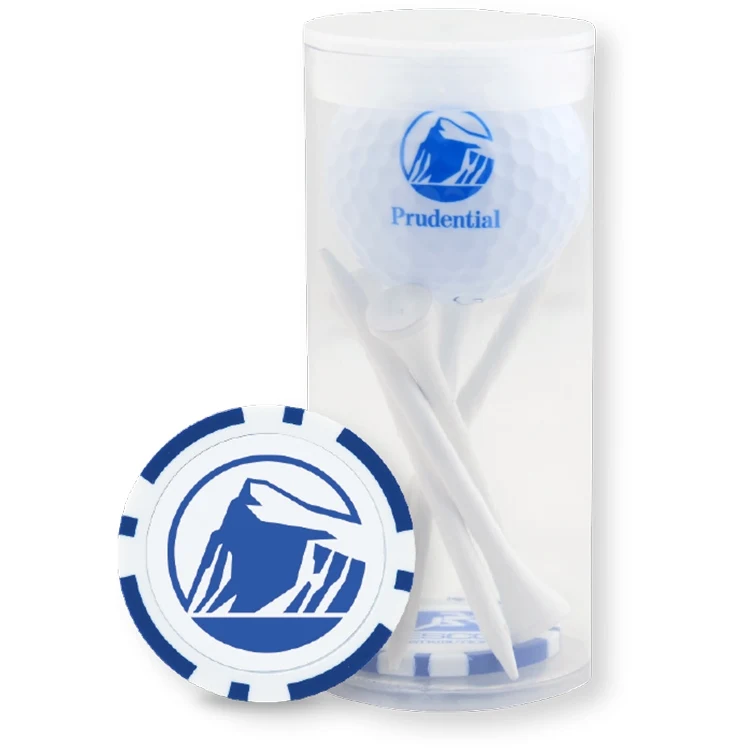 1-Ball & 5-Tee Tube w/Poker Chip 1