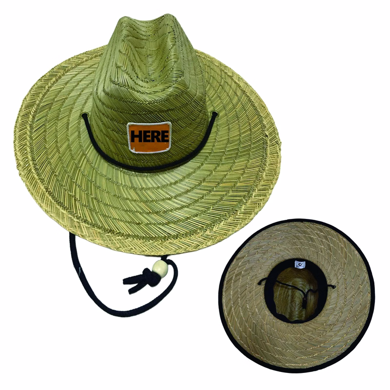 Straw Wide Brim Beach Hat Full Color MOQ 50