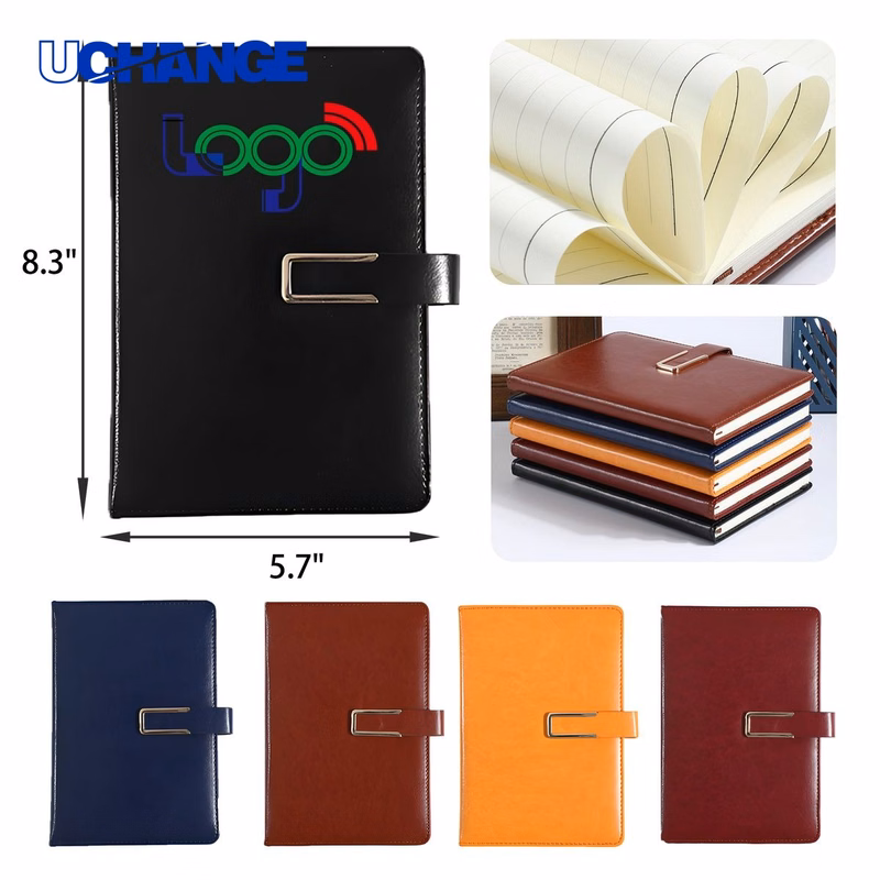 Stylish Magnetic Buckle Leather Notebook Journal for Gifts