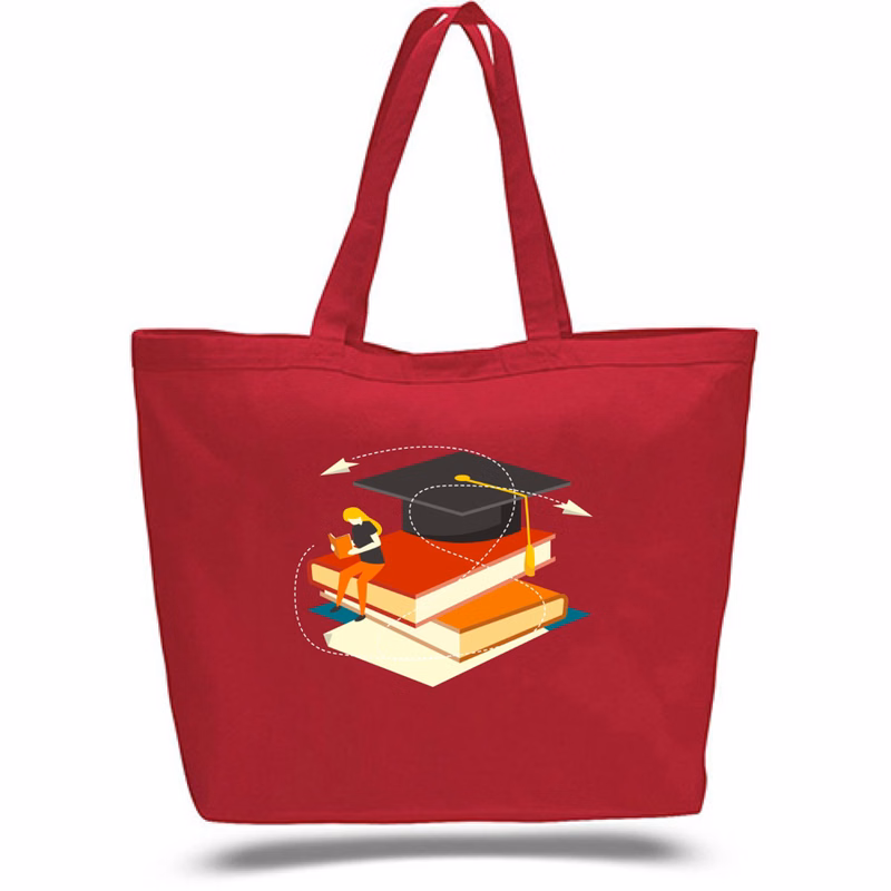 Sublimation 12 oz Poly Canvas Tote Bag - 23" x 17" x 6"G x
