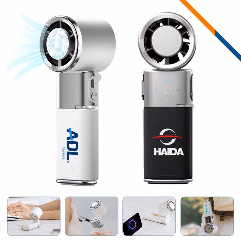 ChillZap 2in1 100 Speeds Foldable Ice Cooling Fan