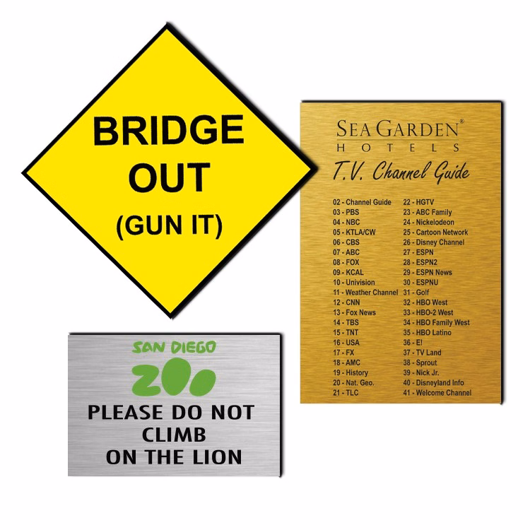 Deluxe screen printed signs 0-10 sq"