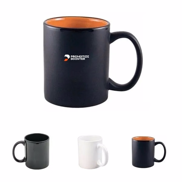 14oz Minolo Mug (Matte Black & Orange)