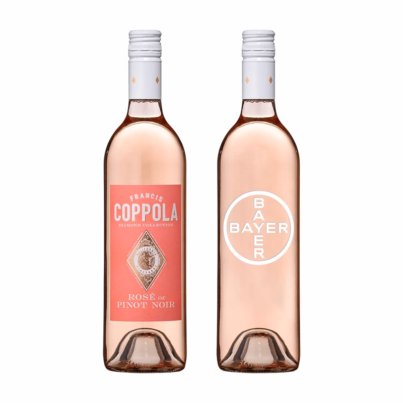 Etched Coppola Diamond Rosé of Pinot Noir Red Wine Bottle