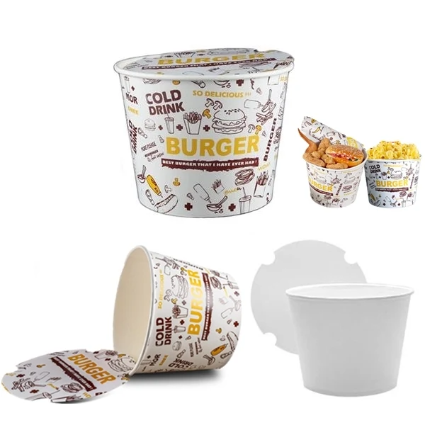Custom 85 oz Food Grade Grease Proof Paper Popcorn Bucket — Event Catering 1