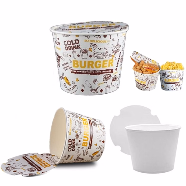 Custom 85 oz Food Grade Grease Proof Paper Popcorn Bucket — Event Catering