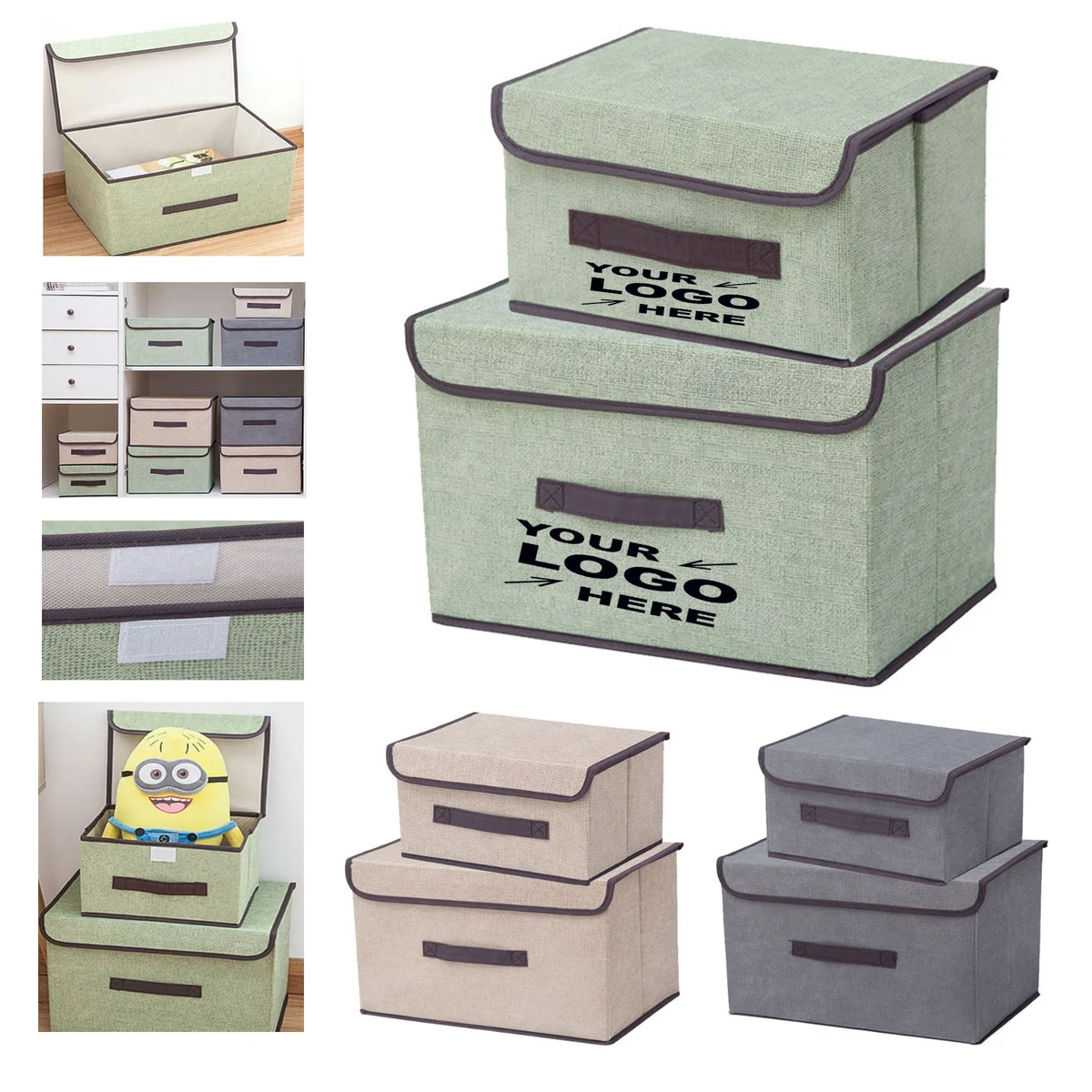2 Piece Folding Storage Organizer Box 1